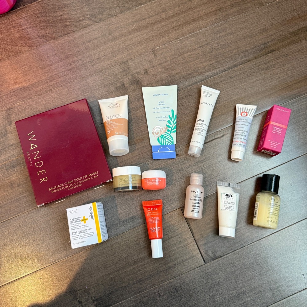 Wander Beauty Sunday Riley Olaplex Elemis Skincare Haircare Travel Bundle 12pc